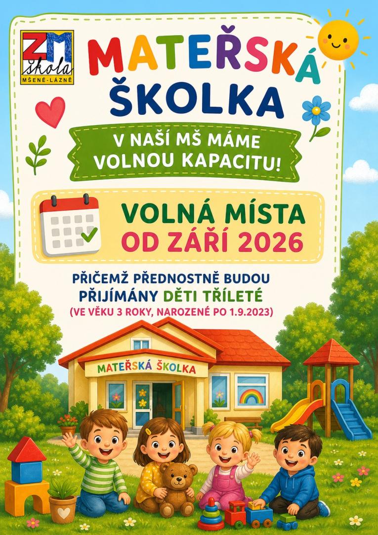 Volná místa v&nbsp;mateřské škole